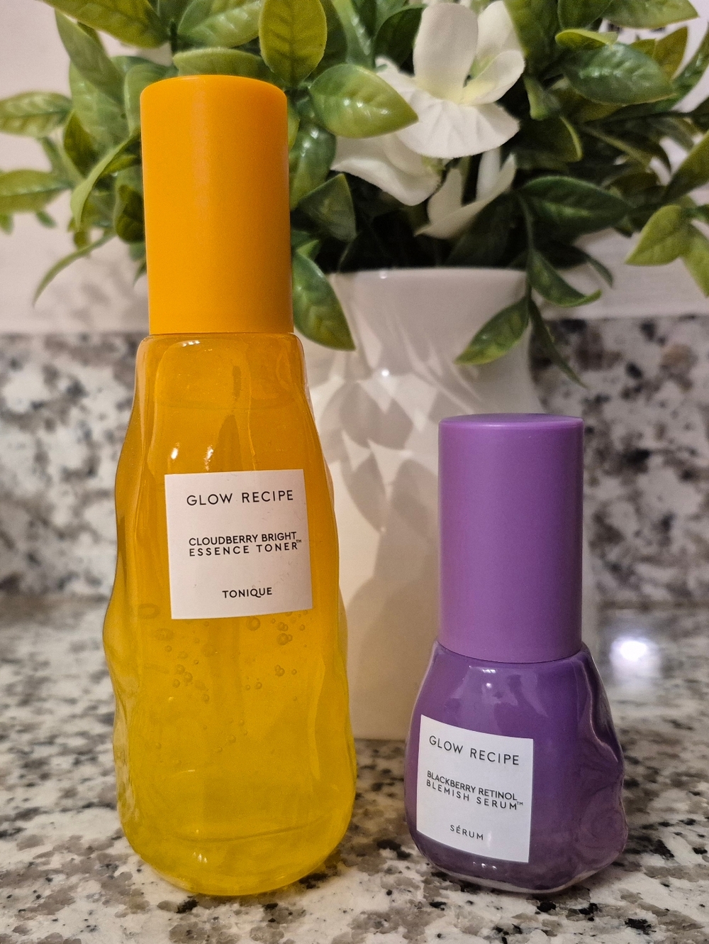 Glow Recipe Yellow Cloudberry Essence Toner & Purple Retinol Serum
